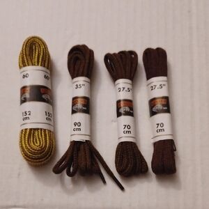 $4 Add-on New Brown & Yellow Shoelaces - Set Of 4 Pairs